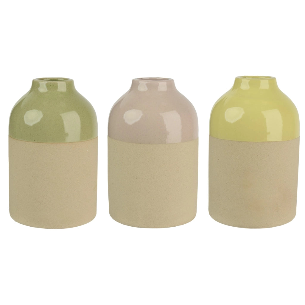 VASO BICOLOR D.10,2XH15,5CM IN GRES