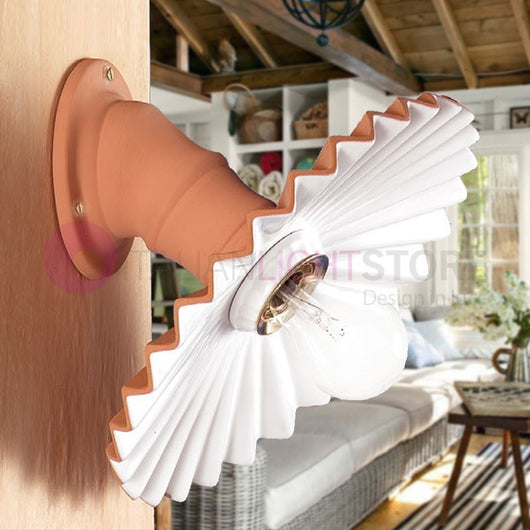 CORTONA Applique Obliqua Lampada a Parete Terracotta Rustica Country