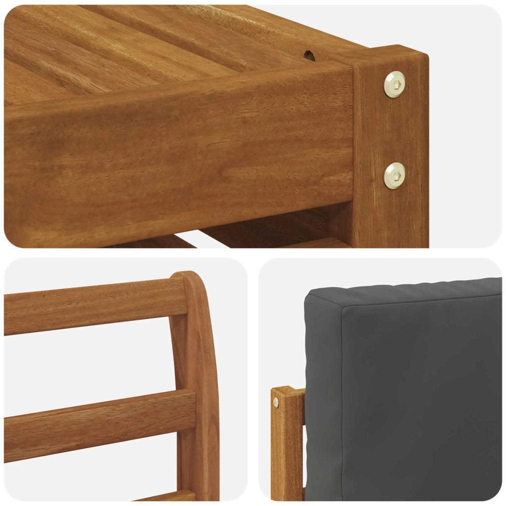Set divano sezionale con cuscino 7 pcs Naturale e Antracite 3374932