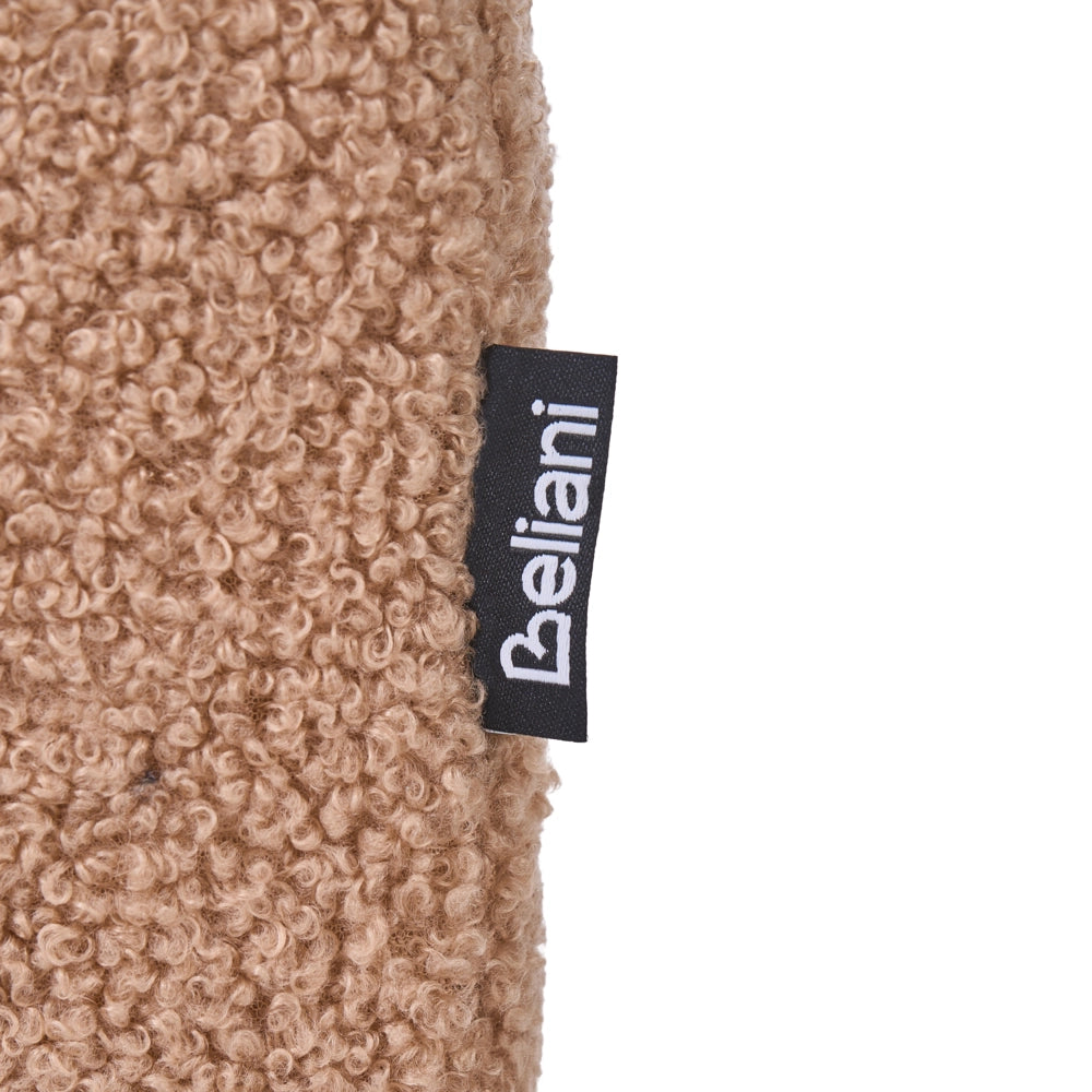 Pouf marrone chiaro Rivestimento in bouclé Pouf a forma di U Design moderno Accessori per il soggiorno