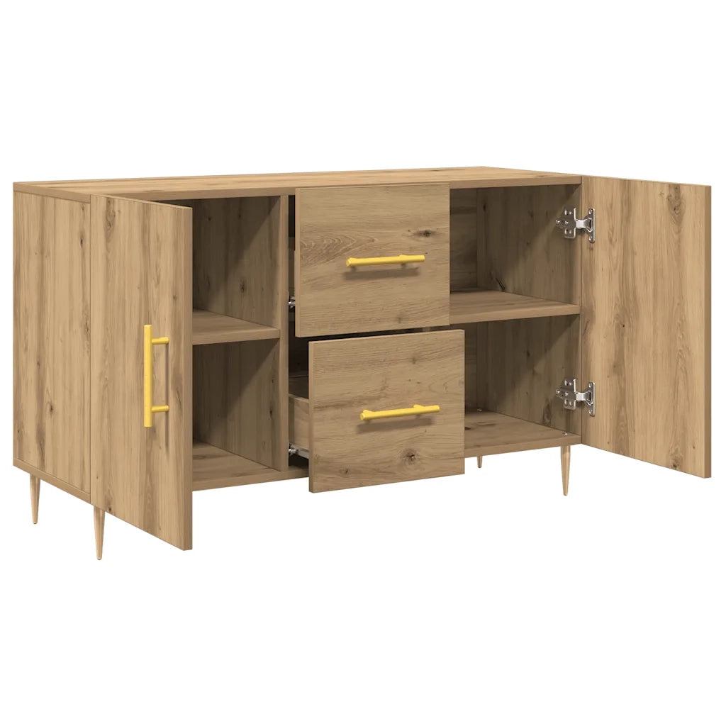 Credenza Rovere Artigianale 100x36x60 cm in Legno Multistrato
