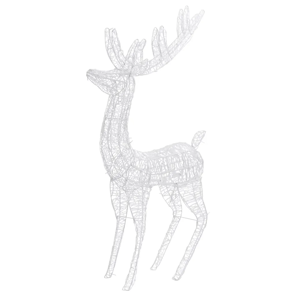 Renne di Natale XXL in Acrilico 250 LED 180cm Bianco Freddo 329786