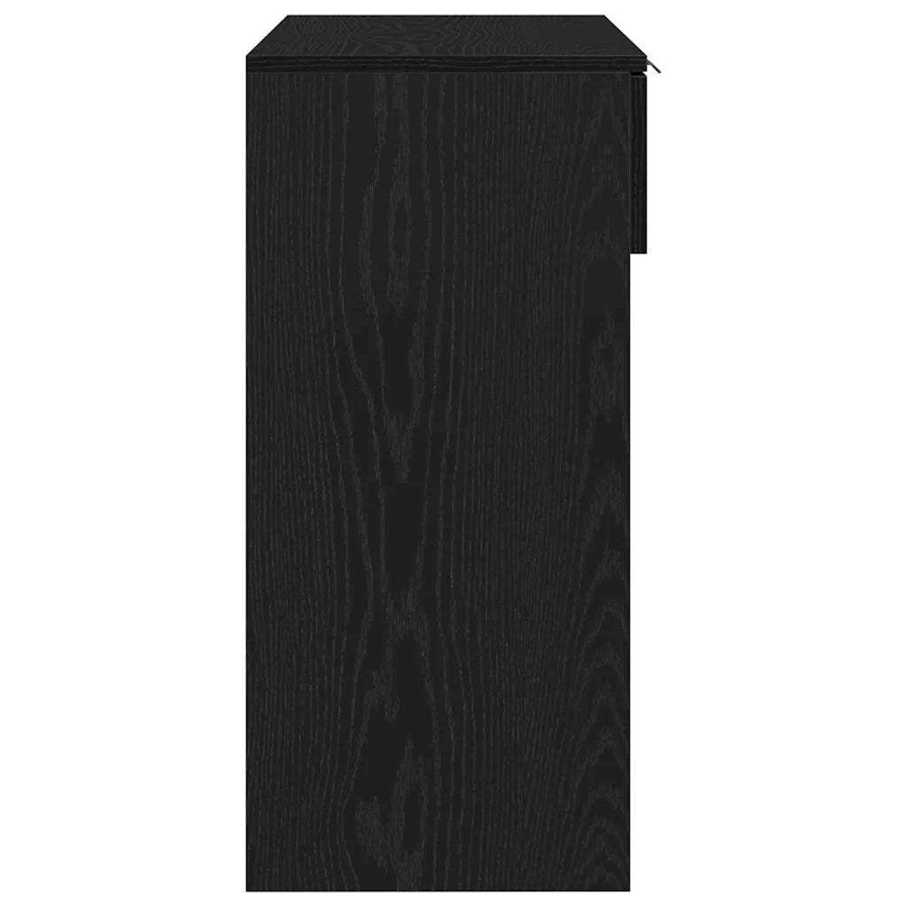 Tavolo consolle Rovere Nero 30 x 36 x 75 cm Legno multistrato 862769