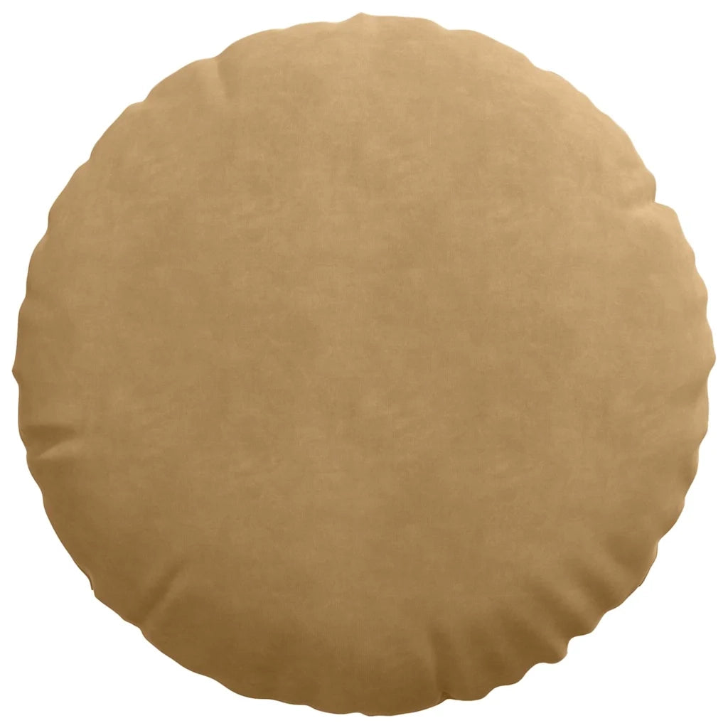 Cuscini per Seduta 2 pcs Marrone Ø50 x 19 cm Velluto 42014182