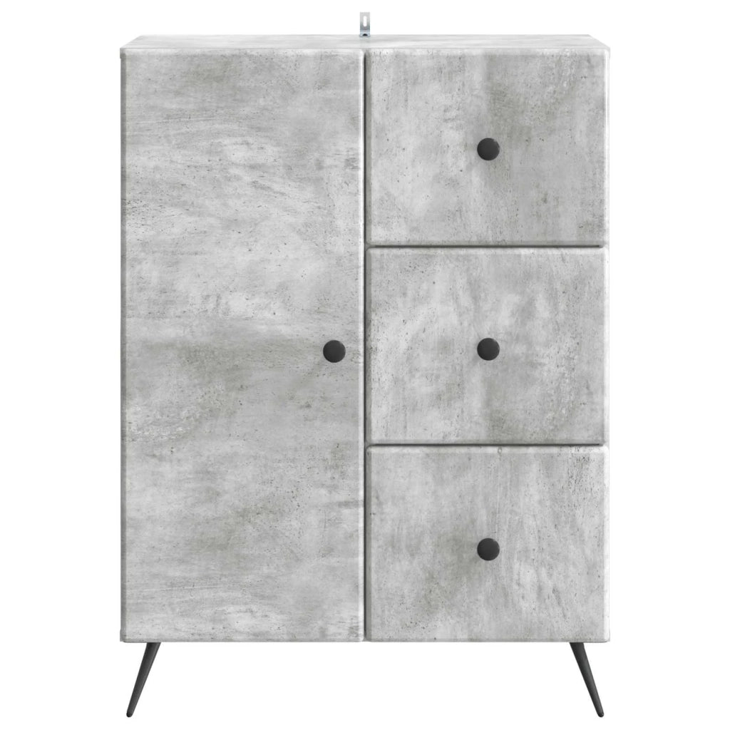 Credenza Grigio Cemento 66 x 34,5 x 90 cm Legno ingegnerizzato