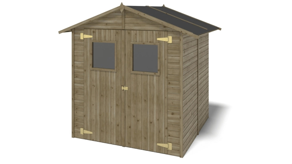 Casetta da giardino in legno 3.46 m2 - 1.9x1.82 m - 12.5 mm - Impregnata - DOM218 - ALTANKA