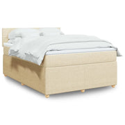 Giroletto a Molle con Materasso Crema 140x19 cm in Tessuto 3289756