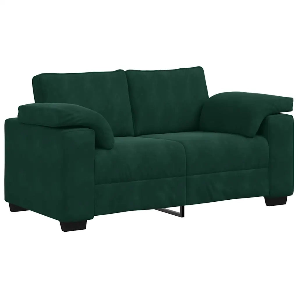 Divano | Divano da soggiorno | Sofa Divanetto Verde Scuro 160x77x82 cm Velluto