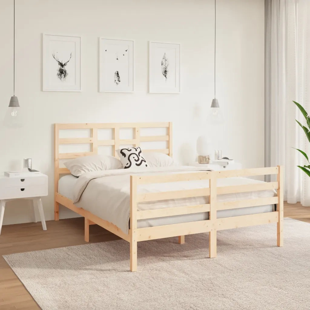 Giroletto-Struttura Letto in Legno Massello 120x190 cm Small Double 450369