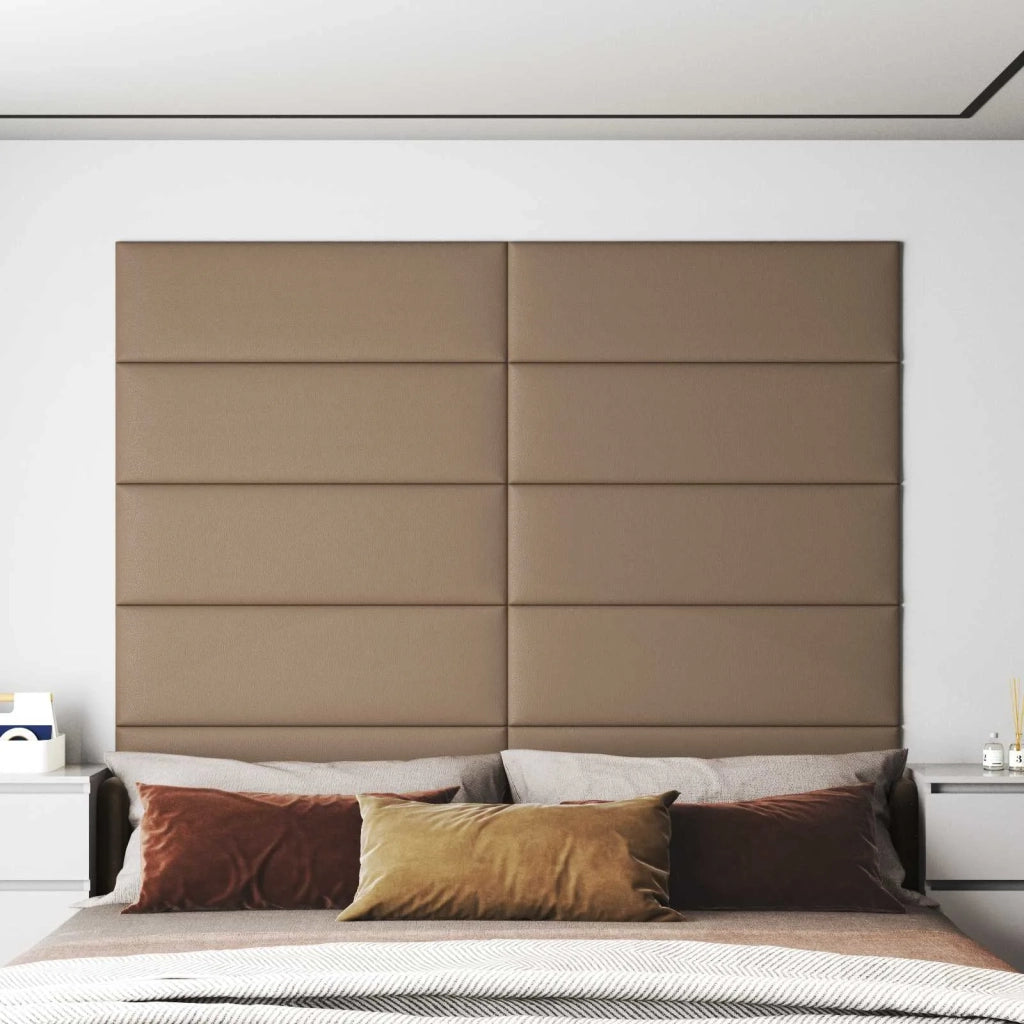 Testiera | Testata da Parete 12 pcs Cappuccino 90 x 30 cm Tessuto