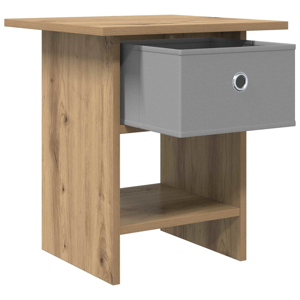 Comodino con cassetto 2 pcs Rovere artigianale 41 x 40 x 45 cm