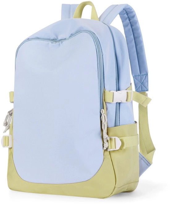 Borsa da Spalla - Donna Borsa Leggera per Uso Casuale - Borsa da Spalla per Uomo Borsa per Studenti Ragazzi Borsa per Laptop per Scuola Università Impermeabile - Borsa da Spalla per Attività All'aperto - Blu Giallo