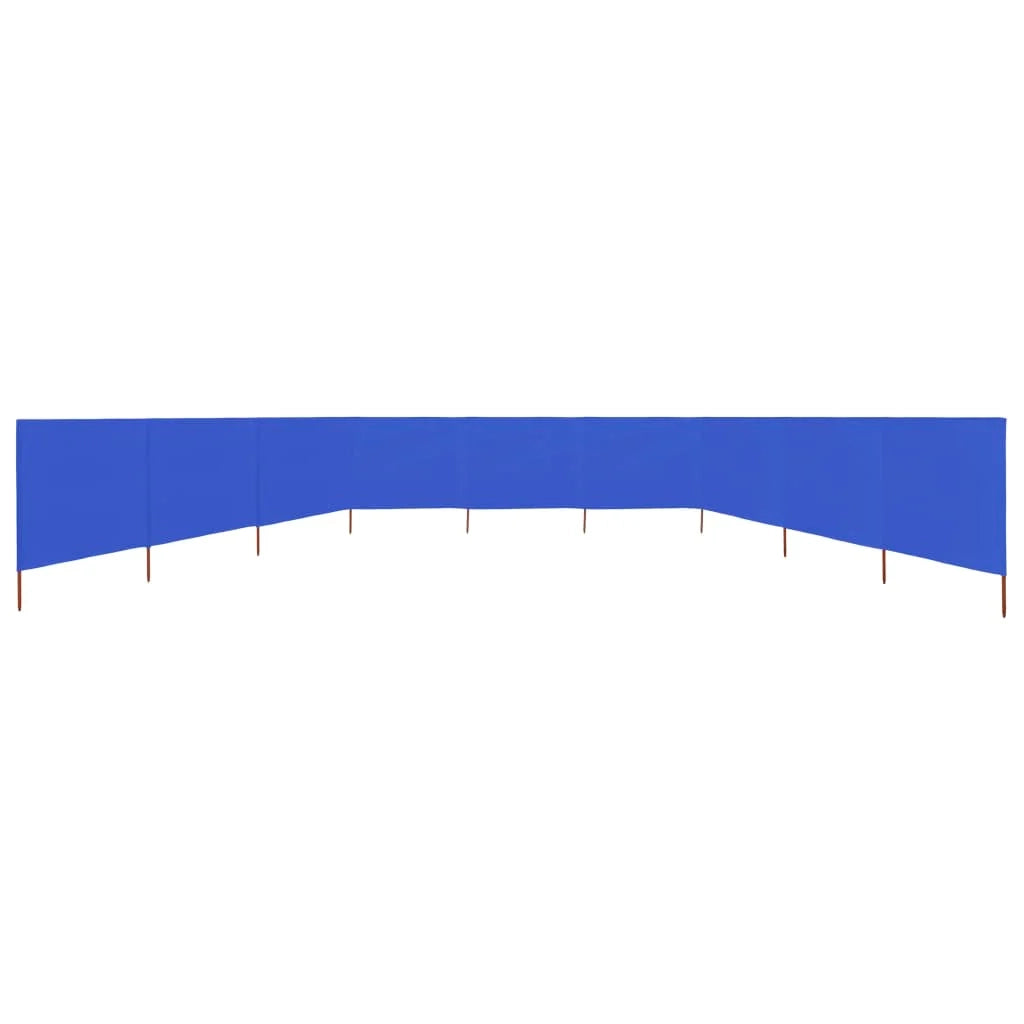 Paravento in tessuto a 9 pannelli 1200 x 160 cm blu azzurro 02_0008862