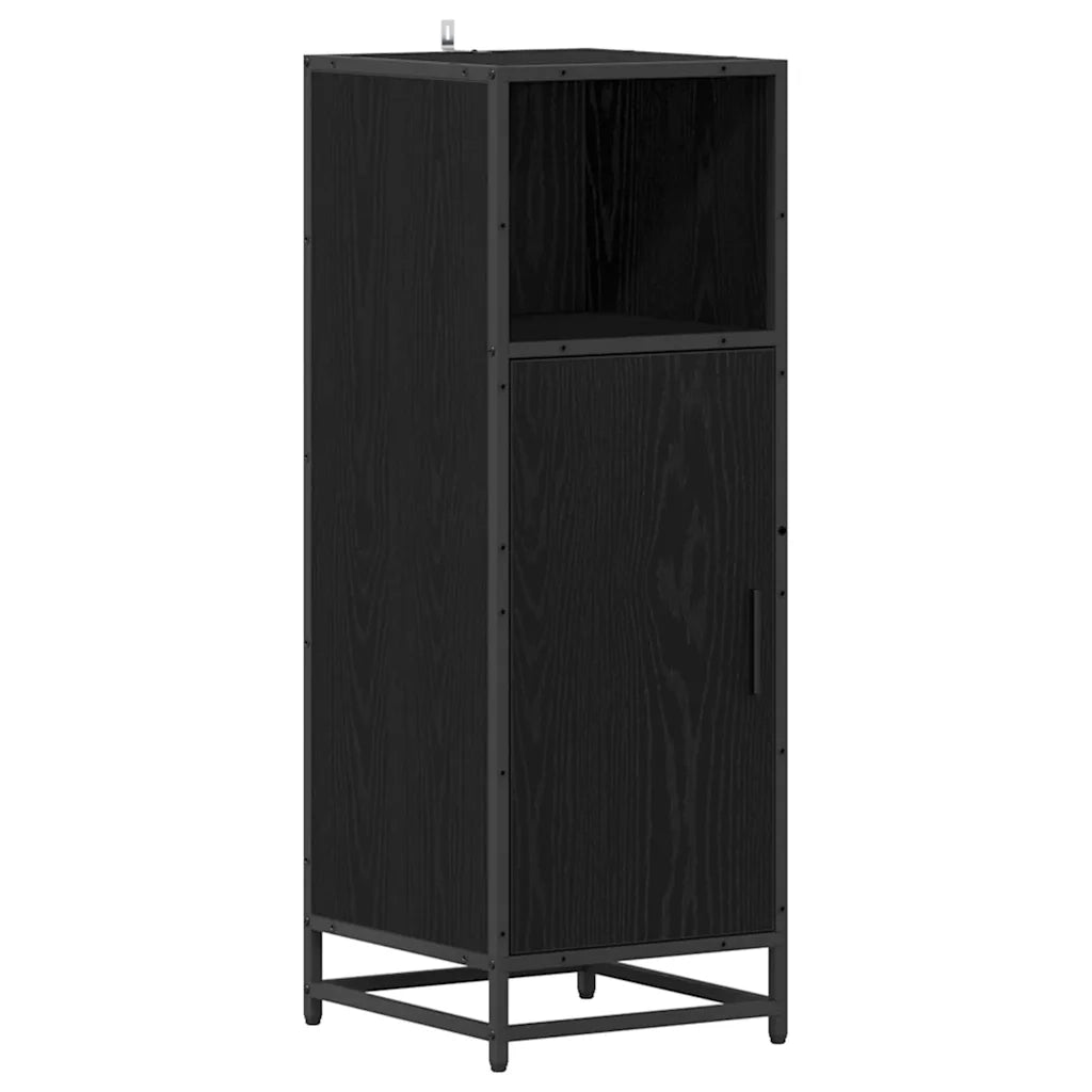 Set di mobili per il bagno 4 pcs Rovere Nero Legno multistrato