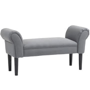 Pouf Letto Imbottito con Schienale e Braccioli ¨C Zephmum ¨C Grigio Scuro 120x90x50 cm