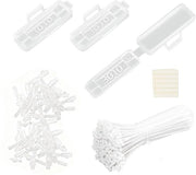 Set di etichette per cavi, contenitore di riconoscimento con 200 etichette per cavi riciclabili, etichettatura per cavi, clip, impermeabile, trasparente, per tutti i tipi di cavi, per etichettatura e classificazione