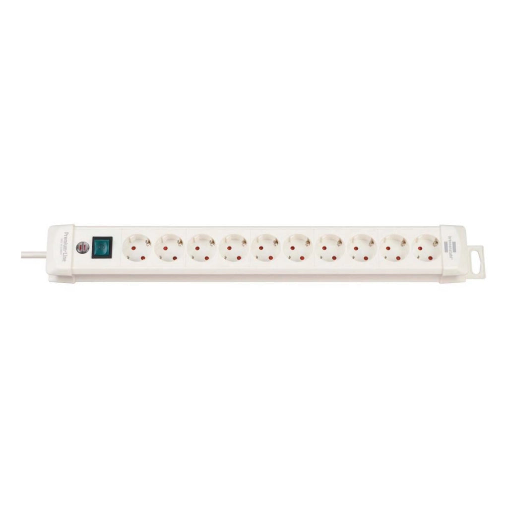 Presa multipla con 10 prese di tipo F Premium-Line 3m Bianco Brennenstuhl