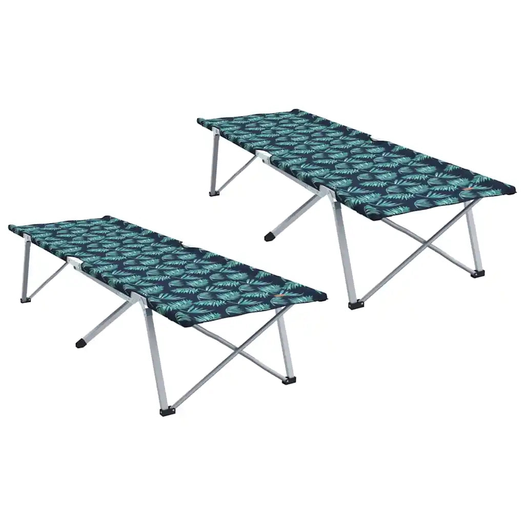 Letto da campeggio pieghevole 2 pcs Foresta Oxford e Acciaio 42003127