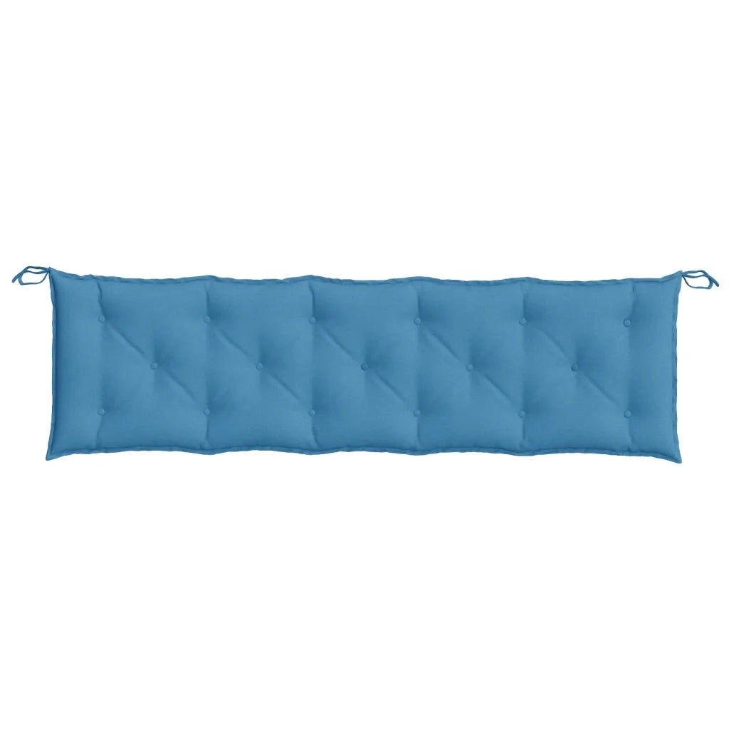 Cuscini Panca Giardino 2pz Blu Mélange 180x50x7 cm Tessuto 4002623