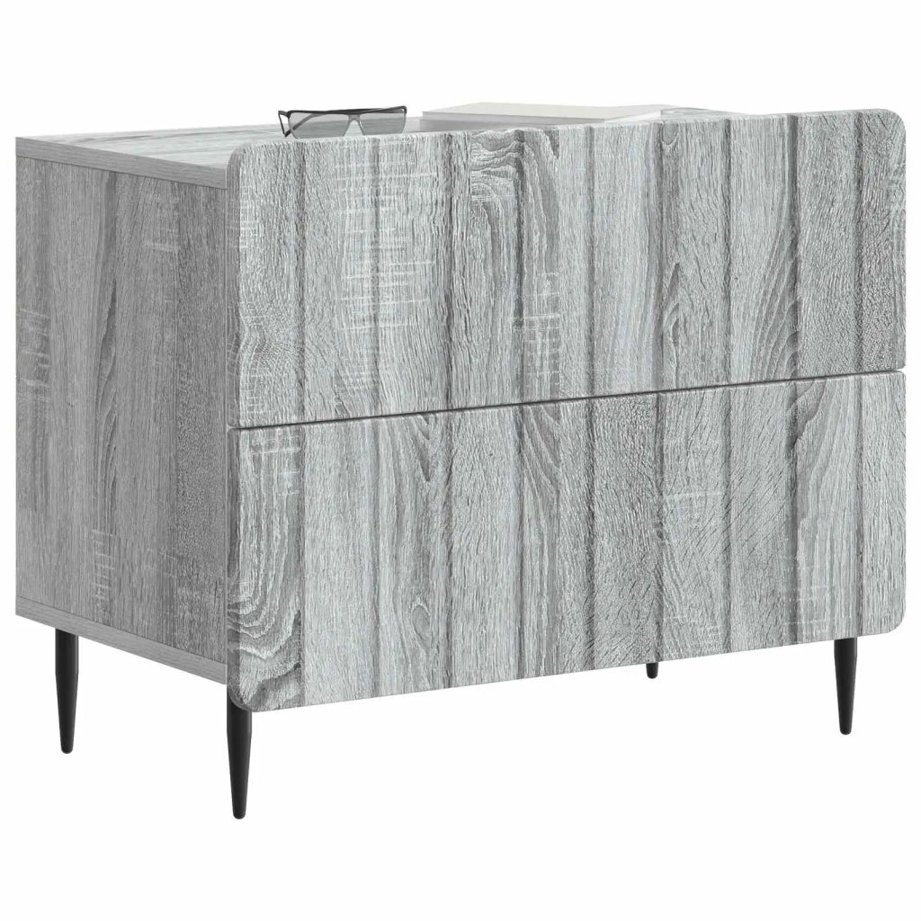 Armadio da Notte con cassetto Grigio Sonoma 62 x 34,5 x 49,5 cm