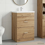 Mobiletto da Bagno Sotto Lavabo Rovere Artigianale 890711