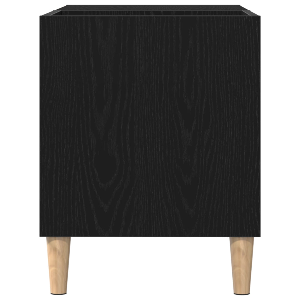 Armadio per dischi  Nero Rovere 84,5x38x48 cm Legno ingegnerizzato