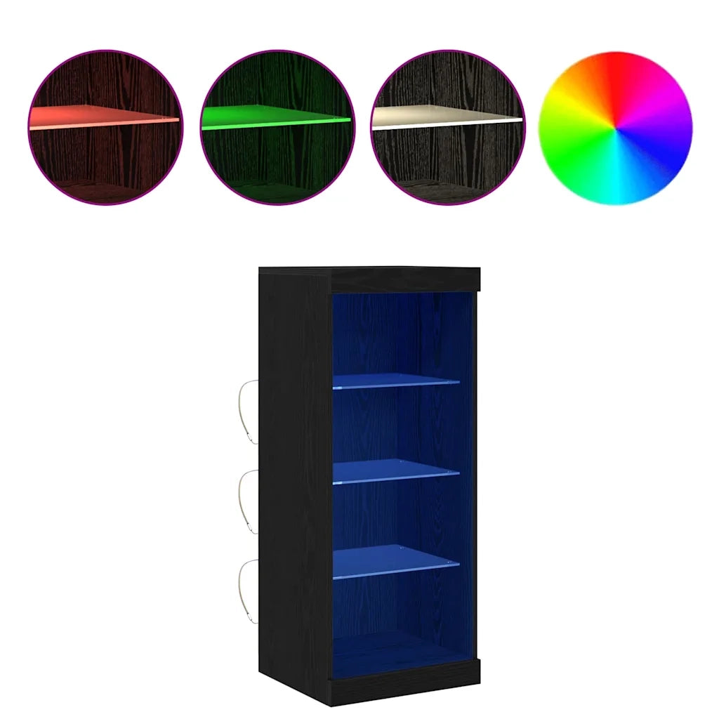 Credenza-Buffet-Armadio da cucina Rovere nero 41 x 37 x 100 cm Legno multistrato 125084