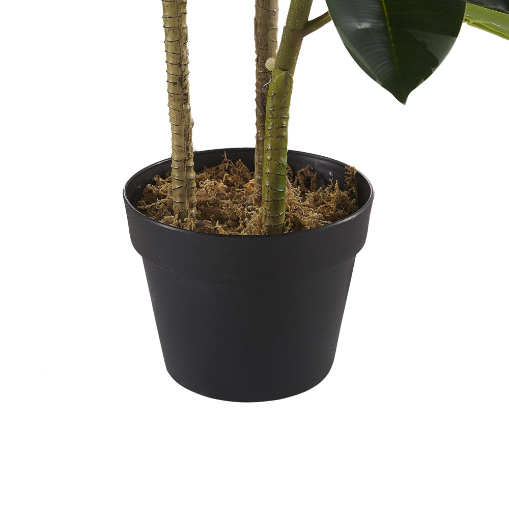 Albero di quercia artificiale in vaso verde e Nero sintetico 134 cm Materiale accessorio decorativo per interni