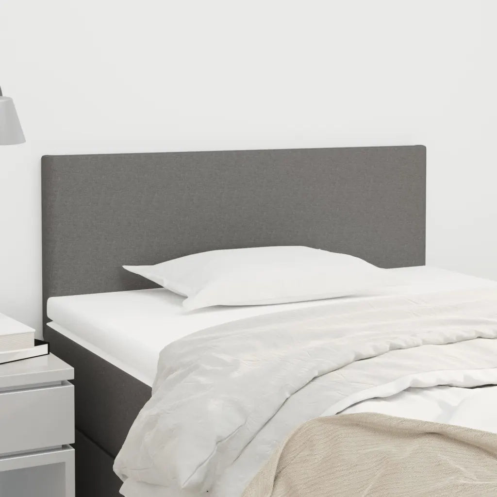 Testiera-Testata Decorativa Grigio Scuro 90x5x78/88 cm in Tessuto 452706