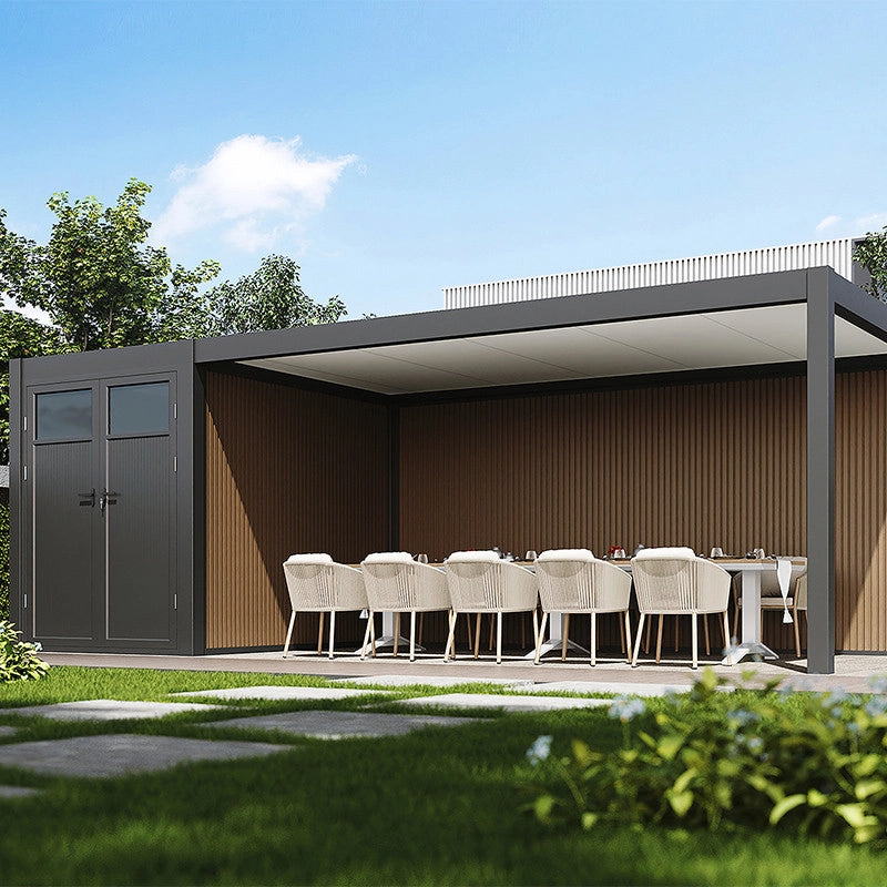 Carport Ombréa (1 veicolo + annesso di stoccaggio) - 3x7M