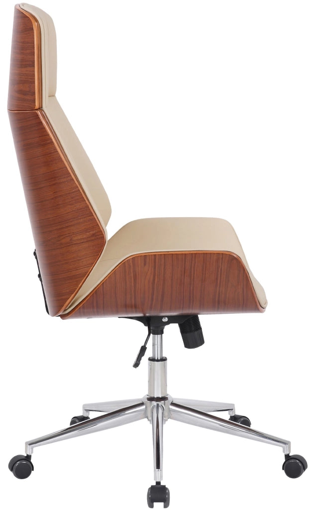 Sedia da ufficio Varel Noce/crema