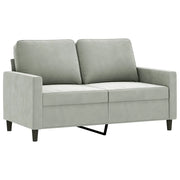Divano | Divano da soggiorno | Sofa a 2 Posti Grigio Chiaro 120 cm in Velluto
