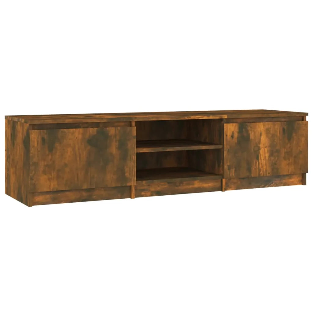 Mobile TV multimediale mensola TV credenza TV sala da pranzo soggiorno camera da letto rovere affumicato 140 x 40 x 35,5 cm legno ingegnerizzato marrone 02_0027331