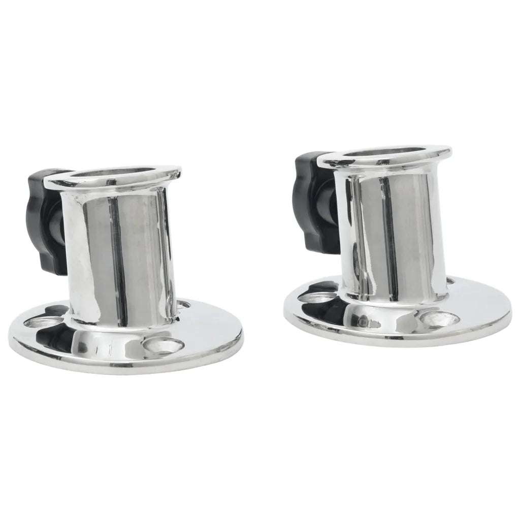 Basi Rotonde Bimini per Tubo 26 mm 2 pz in Acciaio Inossidabile 94868