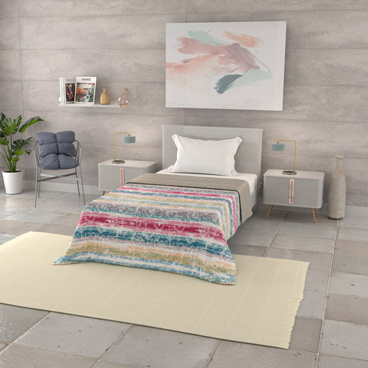 Trapuntino Matrimoniale 100gr con Stampa in Microfibra Love Lines