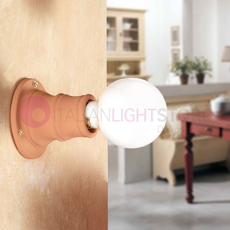 CORTONA Lampada da Soffitto Parete Faretto Terracotta Rustica