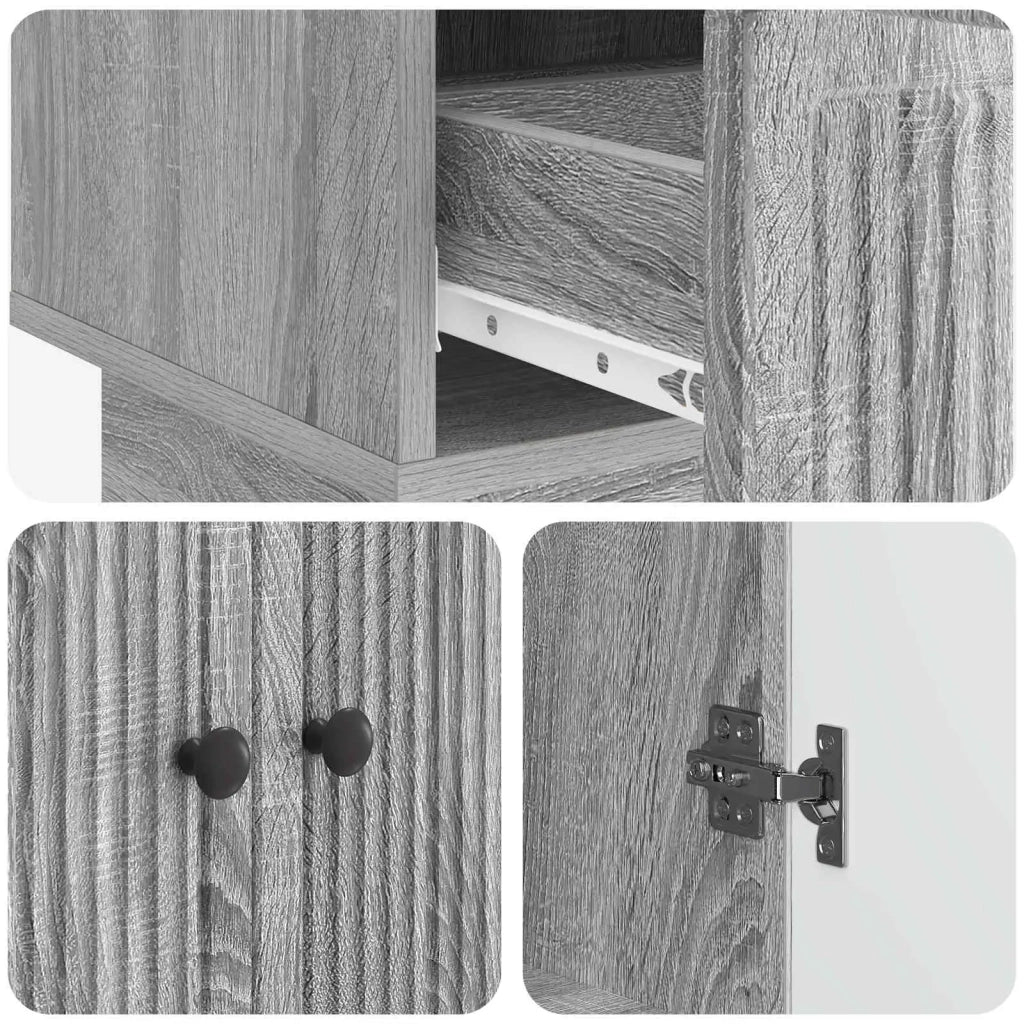 Credenza Sonoma grigia 66 x 34,5 x 95 cm Legno ingegnerizzato