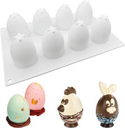 Forma di cioccolato per uovo di Pasqua in silicone, mal di Pasqua 3D, forma di uovo, schiuma di uovo, cioccolato per mousse di cioccolato, dolce, torta di Pasqua, decorazione di Pasqua