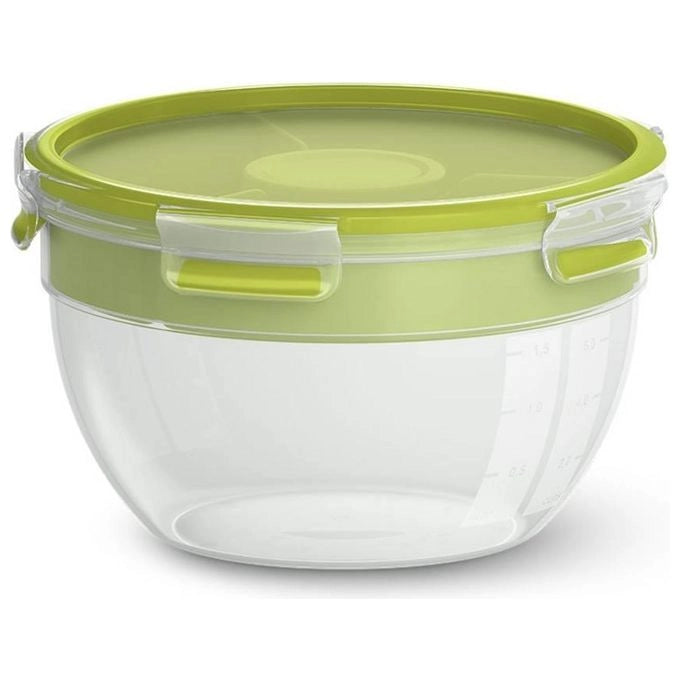 EMSA N10713 Rotondo Scatola 2,6 L Verde, Trasparente 3 pz