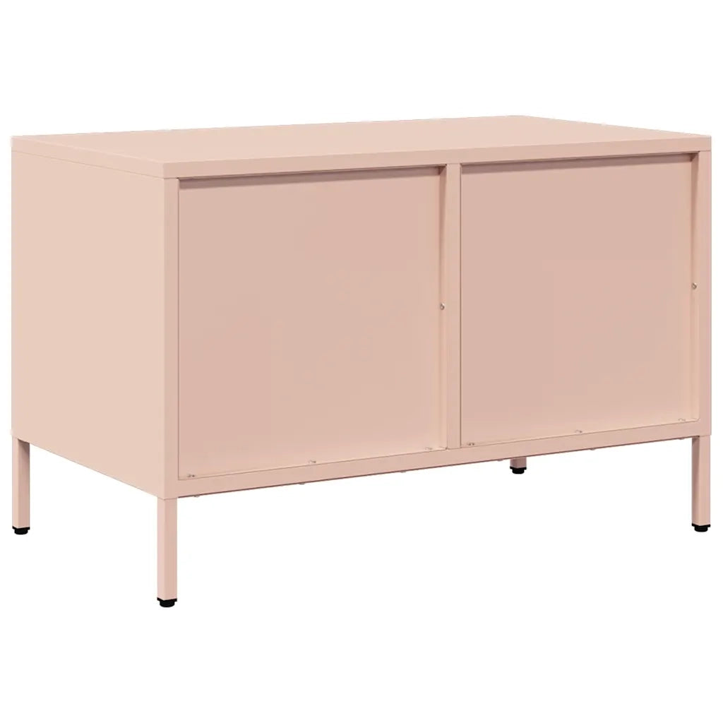 Mobile TV-Credenza per TV-Console TV Rosa 68x39x43,5cm in Acciaio Laminato a Freddo 524429