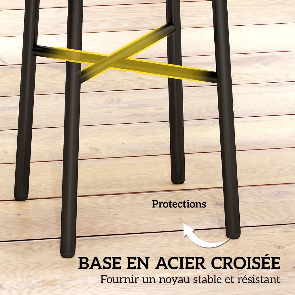 Tavolino da Caff¨¨ Rotondo ¨C Xylo ¨C Rattan Vetro Temperato Esterno Giardino 46x46x43cm Naturel