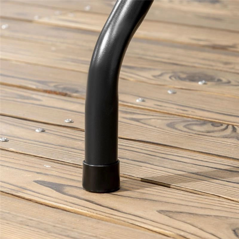 TAVOLO DA GIARDINO PIEGHEVOLE PER 6 PERSONE IN ACCIAIO E HDPE, 180X75.5X73CM, GRIGIO SCURO