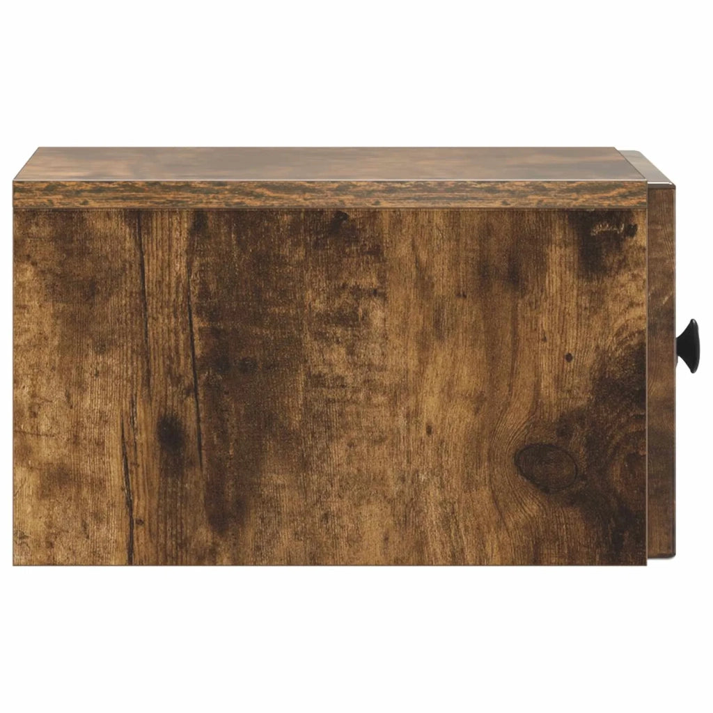 Mobiletto da notte a muro 2 pcs Rovere Fumo 33 x 34,5 x 20 cm 897926