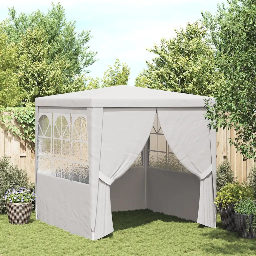 Gazebo | Pergolato Professionale con Pareti 2x2 m Bianco 90 g/m2