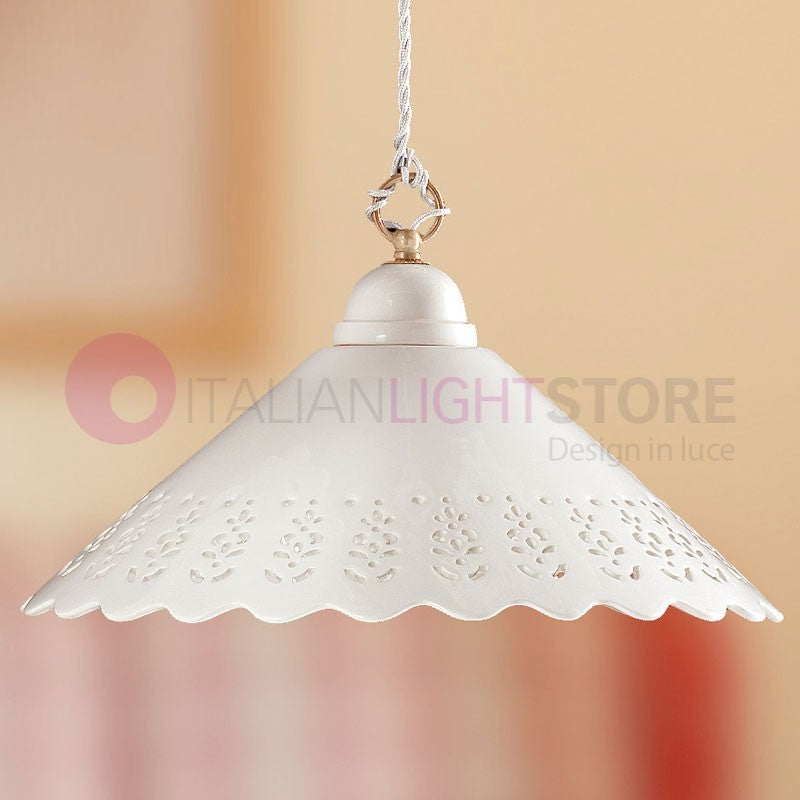 VOLTERRA Sospensione Ceramica Traforata d. 40 Rustica Country