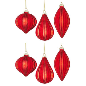 Pendagli di Natale in Vetro Rosso Classico Clio