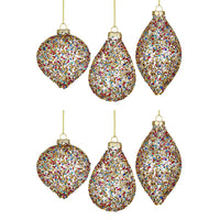 Pendagli di Natale in Vetro con Pietre Colorate Kleis Multicolor