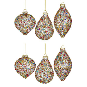 Pendagli di Natale in Vetro con Pietre Colorate Kleis Multicolor