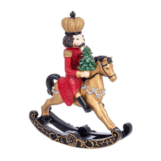 Soldatino Schiaccianoci di Natale con Cavallo a Dondolo Henk 18 cm
