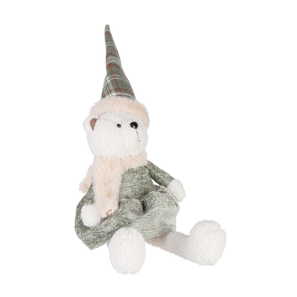 Orso Bianco di Natale con Gonna Hayley 47 cm